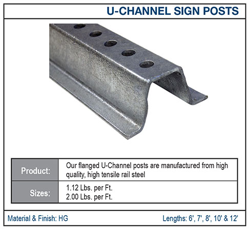 10 09 2025 U Channel Sign Posts